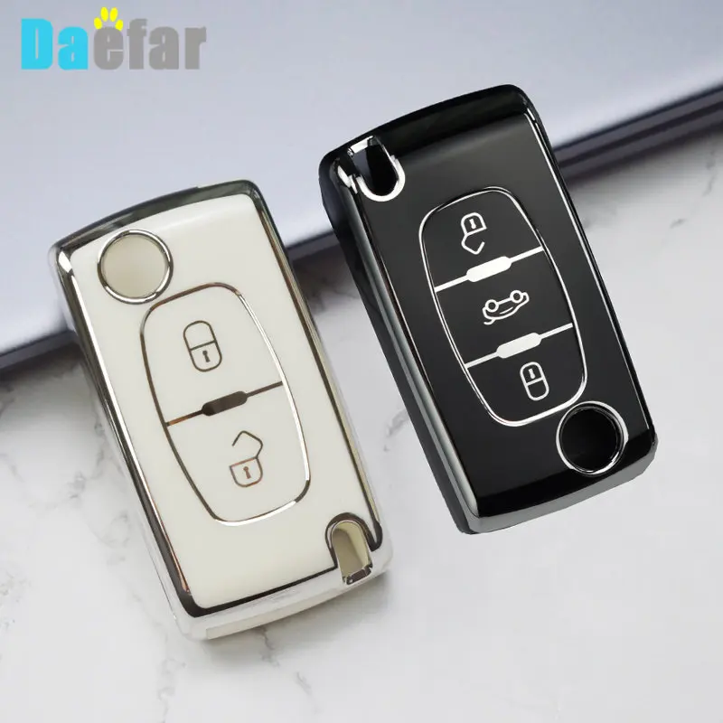 TPU Auto Remote Key Fall Abdeckung Shell Für Citroen Xsara Picasso C5 C6 C8 Für Peugeot 107 207 307 308 407 607 3008 5008 Keyless