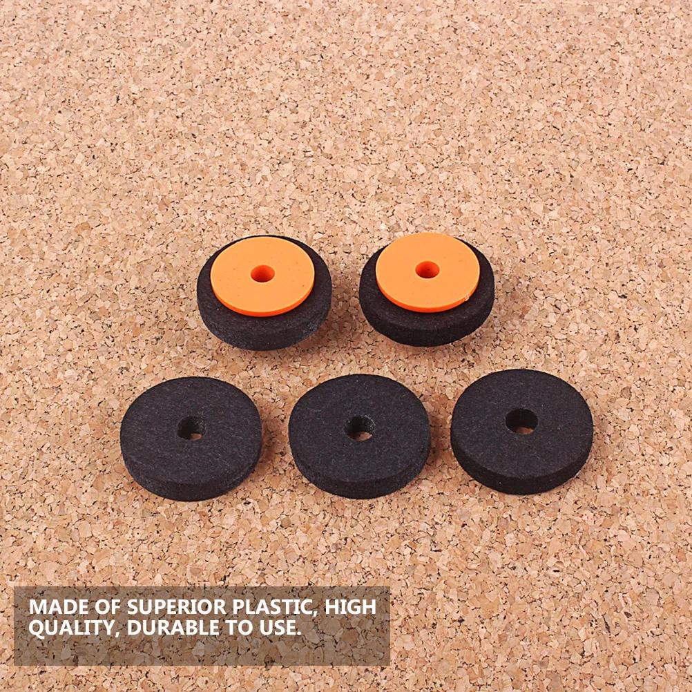

7pcs 50Mm Felts Set Cymbal Sleeves Drum Stand Hi-Hat Clutch Felt Durable Plastic Felt Pads For Cymbal Performance Instrument