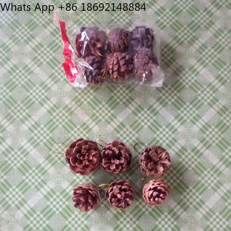 Simulation pine cone Christmas ornament pendant, 30 scene arrangement shooting props