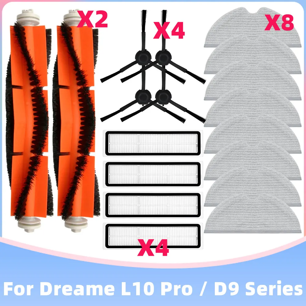 Xiaomi Dreame Bot L10 Pro D9 TROUVER LDS Finder Roboter Staubsauger Ersatz Teile Wichtigsten Seite Pinsel Hepa-Filter Mopp tuch