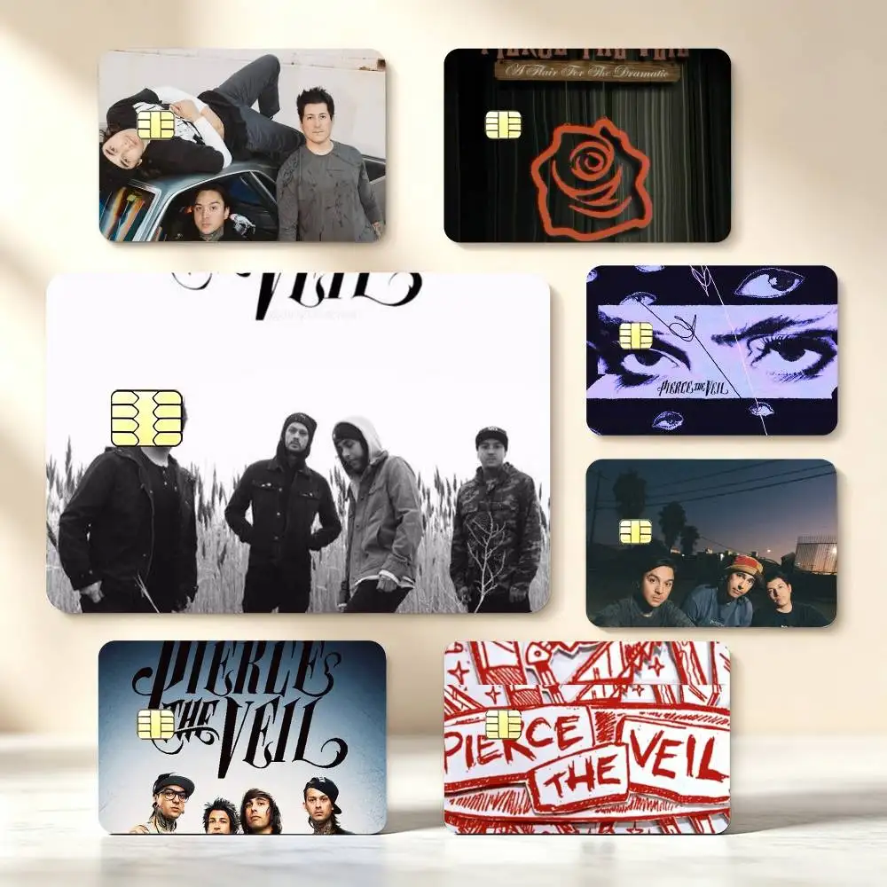 P-Pierce The Veil Band Credit Card Stickers Skin For Bank Debit Decorative Protection Scratch-resistant Gift