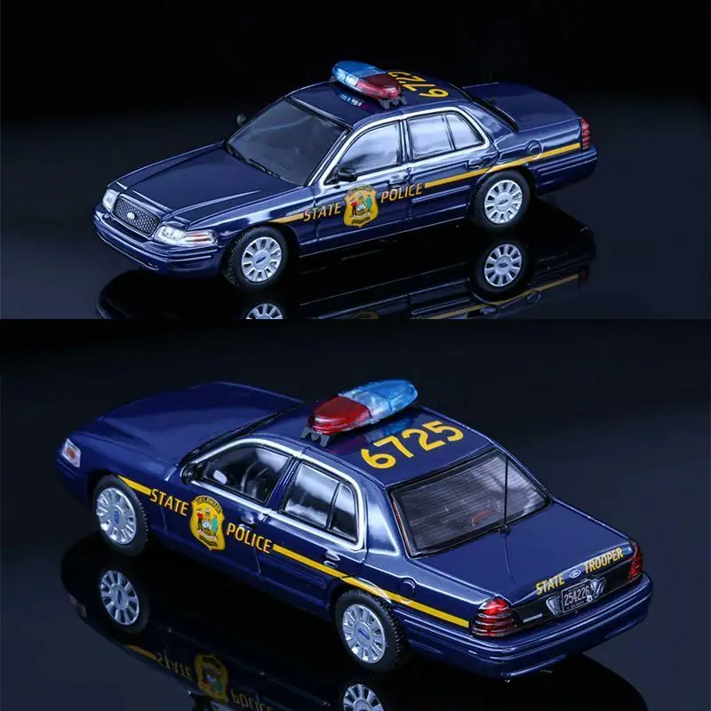 Rollin 1/64 Delaware State Police DSP Ford CV Diecast Car Model Alloy Simulation Collection Toy Gift For Boys#peetyeee