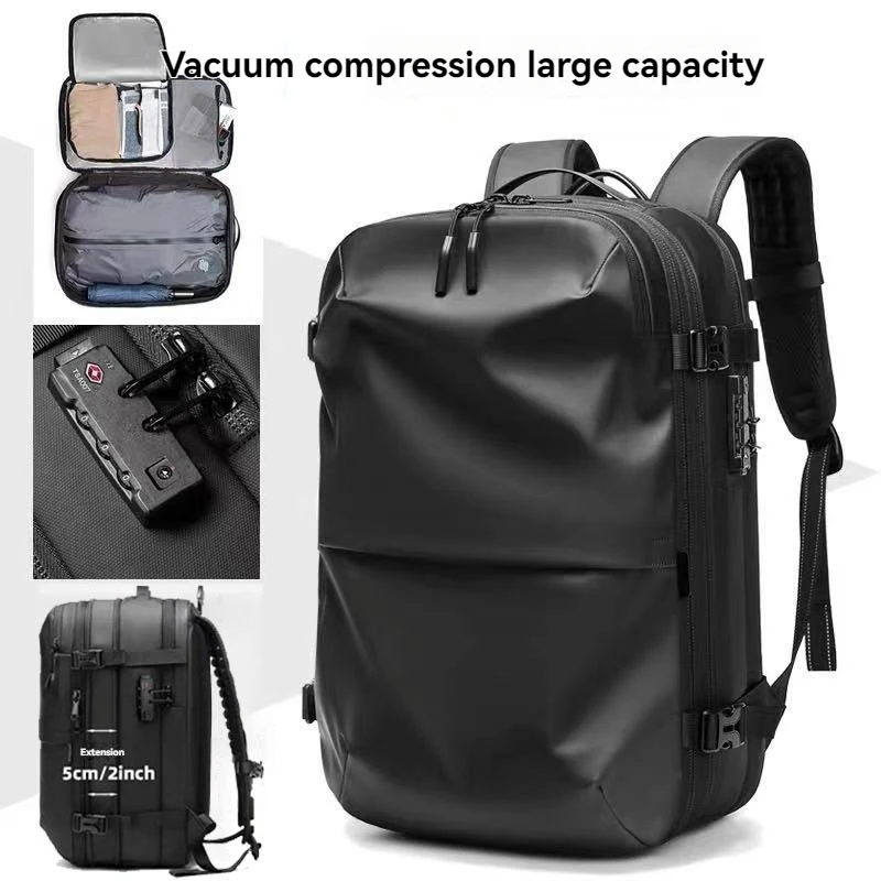 Vacuum Pump Airbag Backpack for Men and Women, Vacuum Compression Backpack, Waterproof Travel and Business Luggage Bag