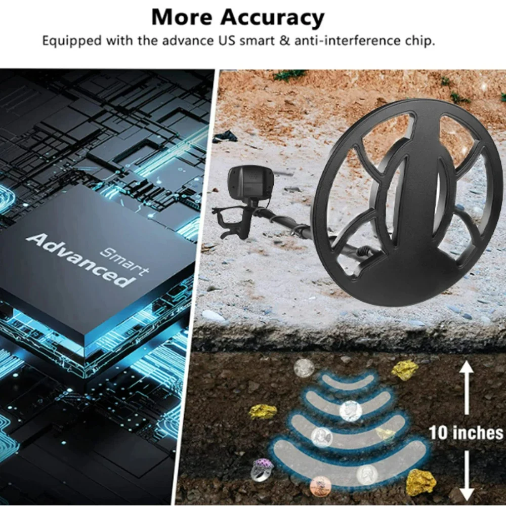 Underground Metal Detector MD910B LCD Display Ferrous Non Ferrous Seeker Waterproof Coil For Gold Silver Jewelry Coin Treasure