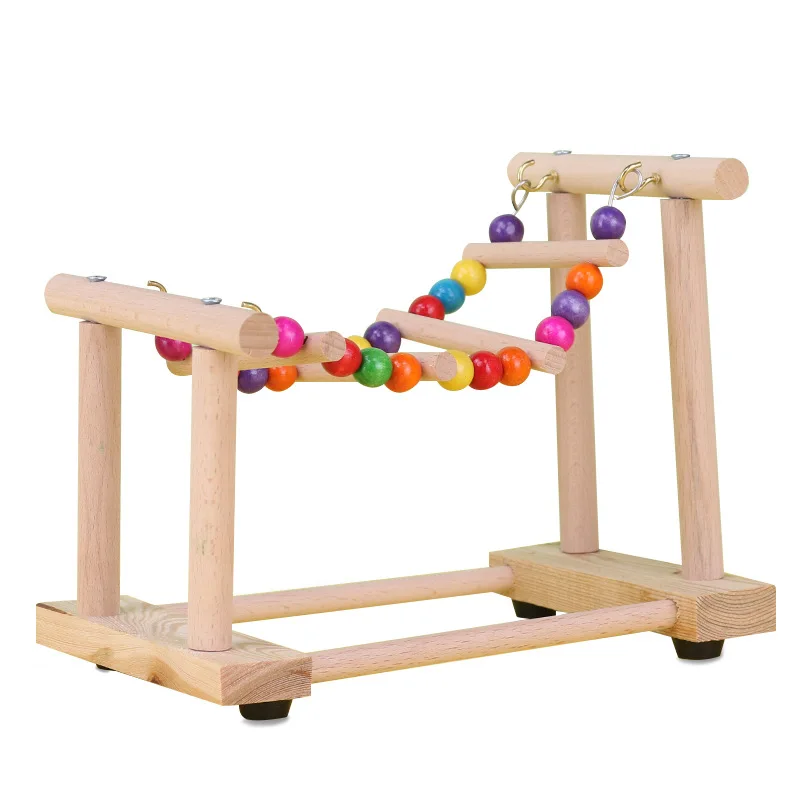 

Metal Parrot Training Station Stand with Climbing Ladder Tiger Skin Peony Black Phoenix Swing Ladder Bird Toy for Bird Houses
