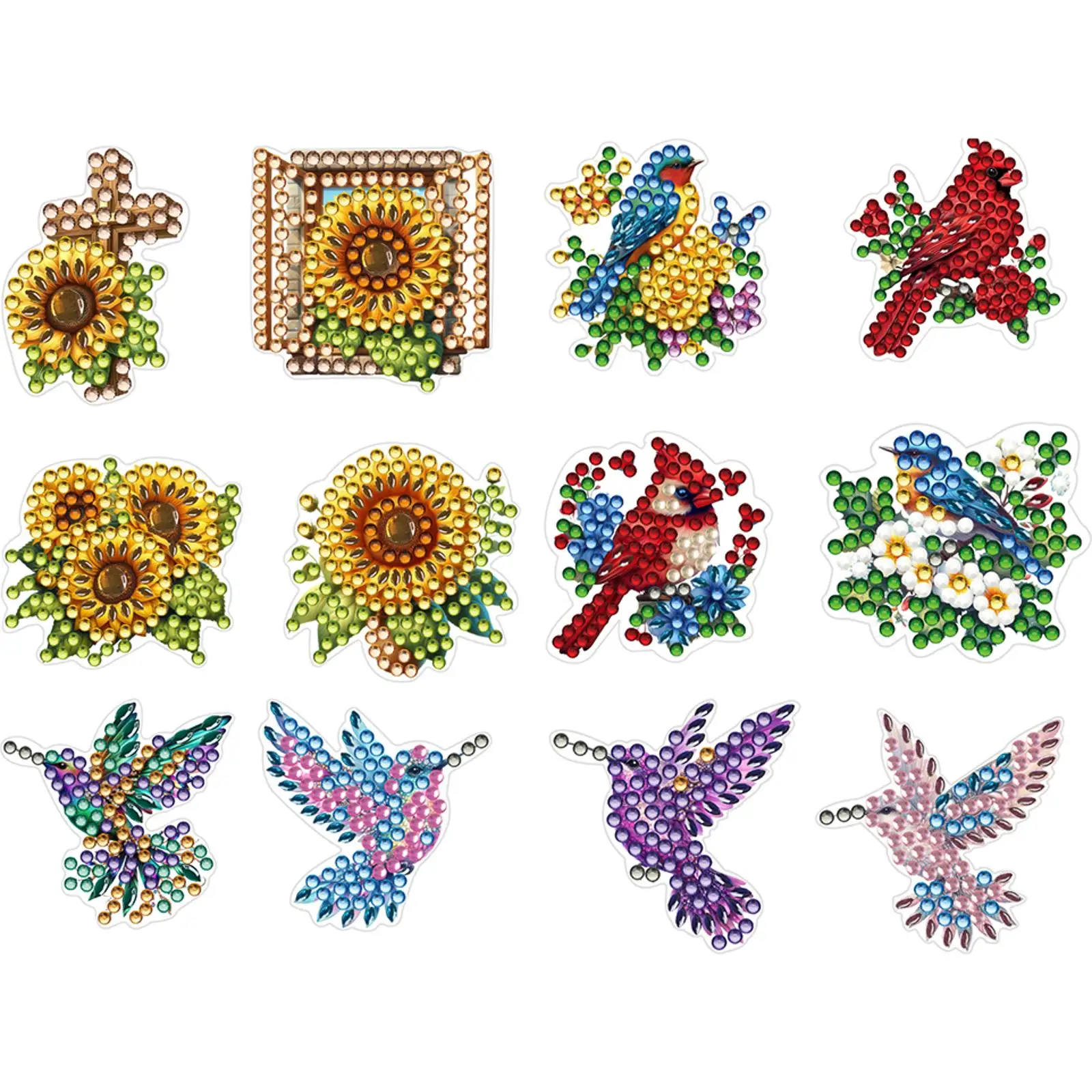 

12pcs Diamond Painting Car Aromatherapy Vent Clip for Car Interior Decor