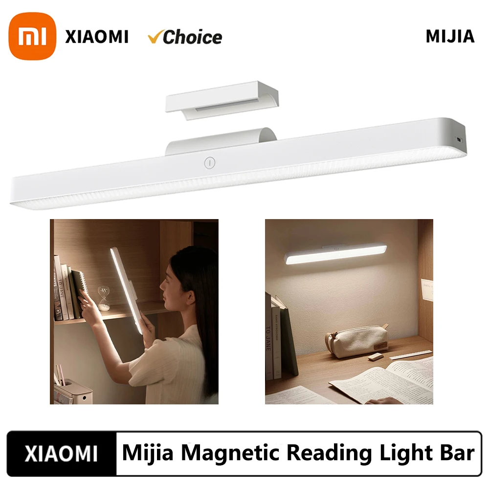 

New Xiaomi Mijia Magnetic Reading Lamp 36cm Extended Lamp Head Ra90 2000mah Uniform Light Magnetic Reading Light Bar Adjustable