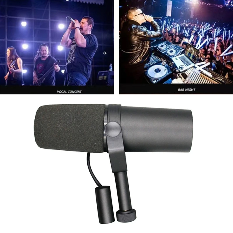 Broadcast Dynamic Microphone SM7B Desktop Mic Flat Frequency Response with Support Stand for Close Talk Applications