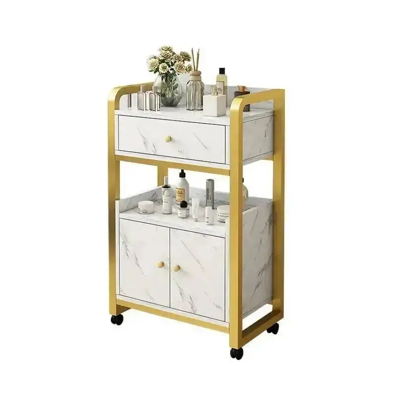Trolleys Saloon Roulette Storage Trolley Pedicure-trolley Salon Hair Equipment Clinic Multifunction Beauty Loading Beech Folding