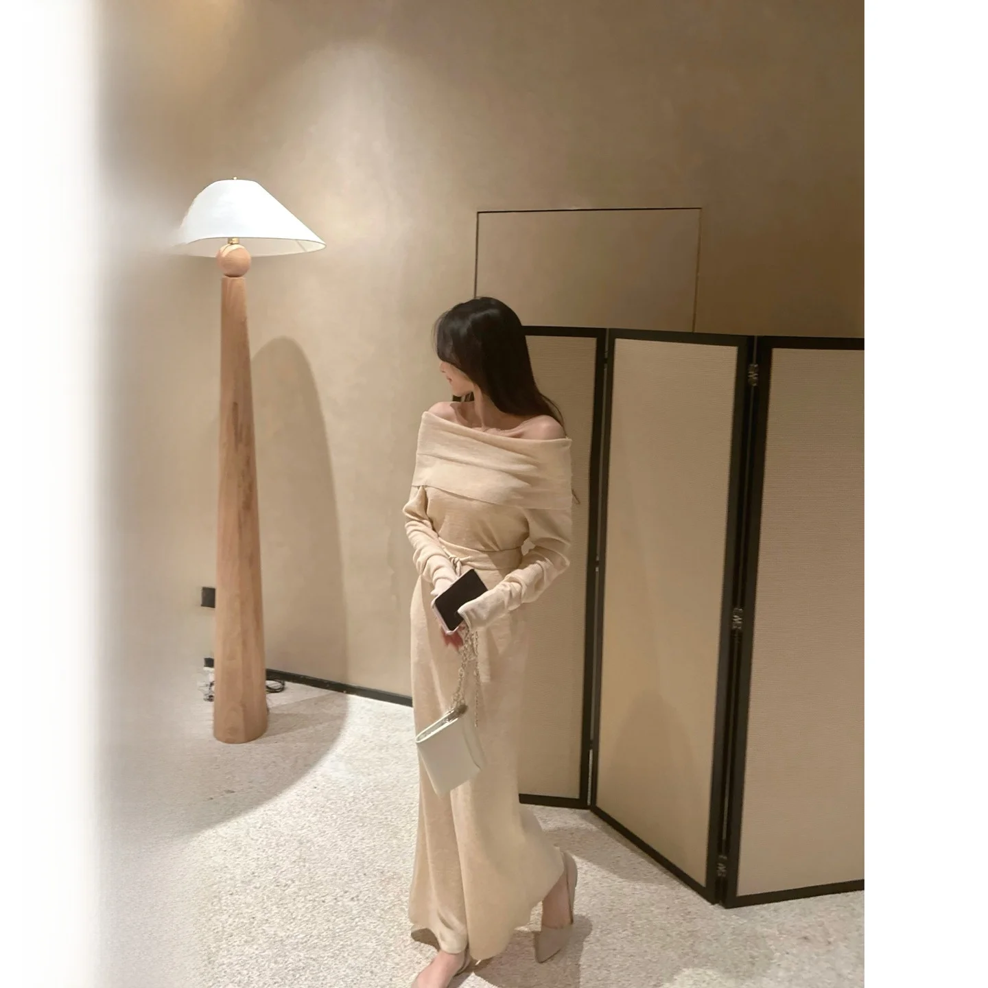 

Вязаная юбка-миди CCZEE с завязками, с высокой талией, фасон «рыбий хвост», утягивающая, для женщин, весна 2023