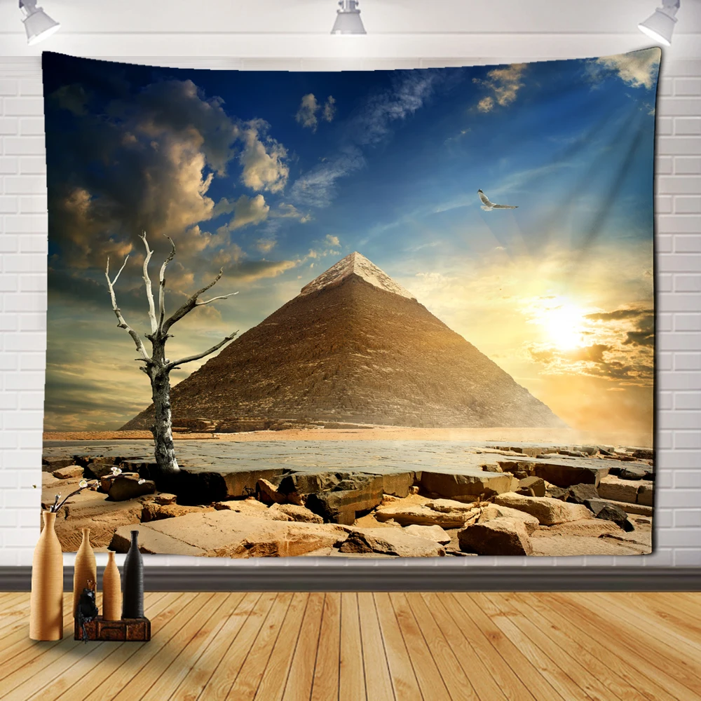 Sacred Pyramid Tapestry Ancient Egyptian Art Tapestry Wall Decor Background Cloth Room Living Room Home Decor