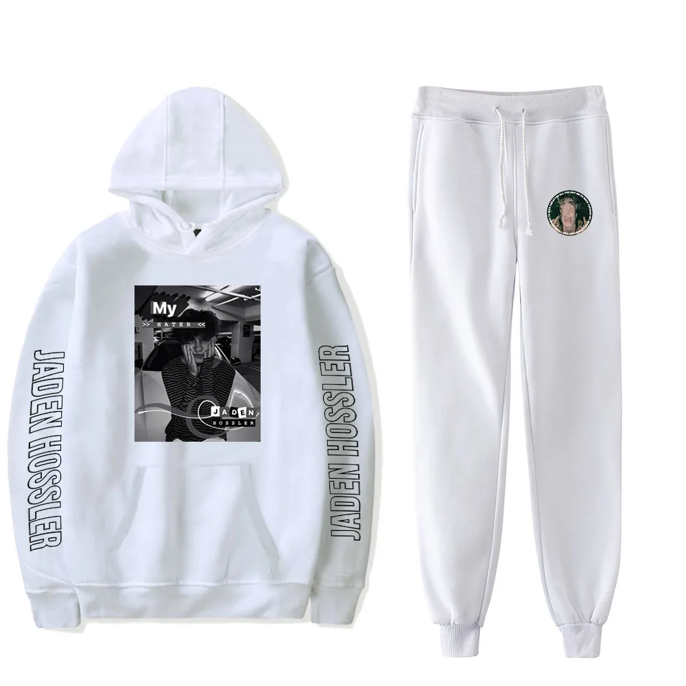 Jxdn-Conjunto Jxdn de 2 peças de treino masculino e feminino, capuz de manga comprida, calças jogger, streetwear unissexo e calças