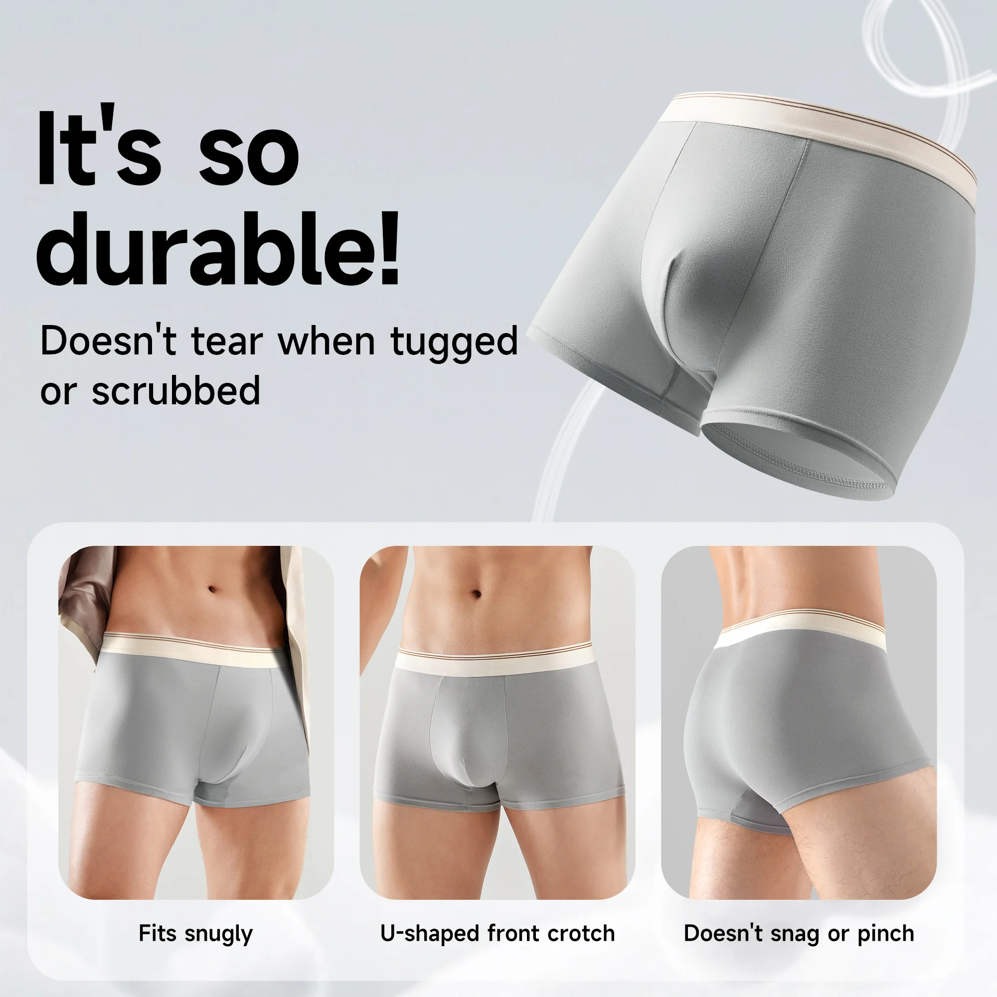 Picture 5: Freego 4Pcs Men Double-Sided Boxer Briefs, EO Sterilized, Elastic Comfortable, Thin Summer Multi-Scenes Underwear Daily & Travel