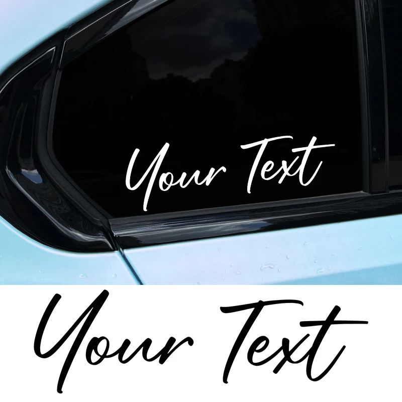 1PC Custom Your Text Handwriting Personalized Motorcycle Stickers Waterproof DIY Fuel Tank Helmet Car Bicycle Vinyl Decals