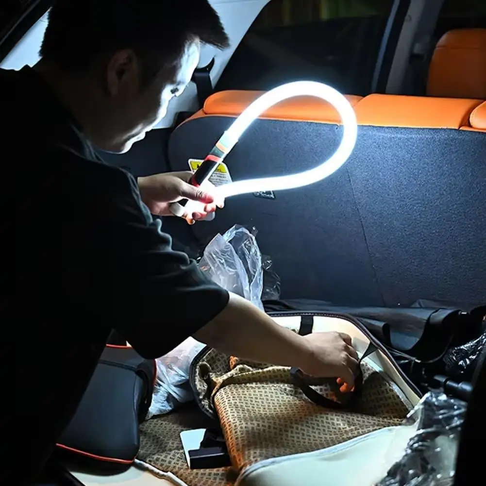 Colorful Flexible Bendable LED Work Light USB Rechargeable Car Repair Inspection Lamp Auto Maintenance Handheld Flashlight