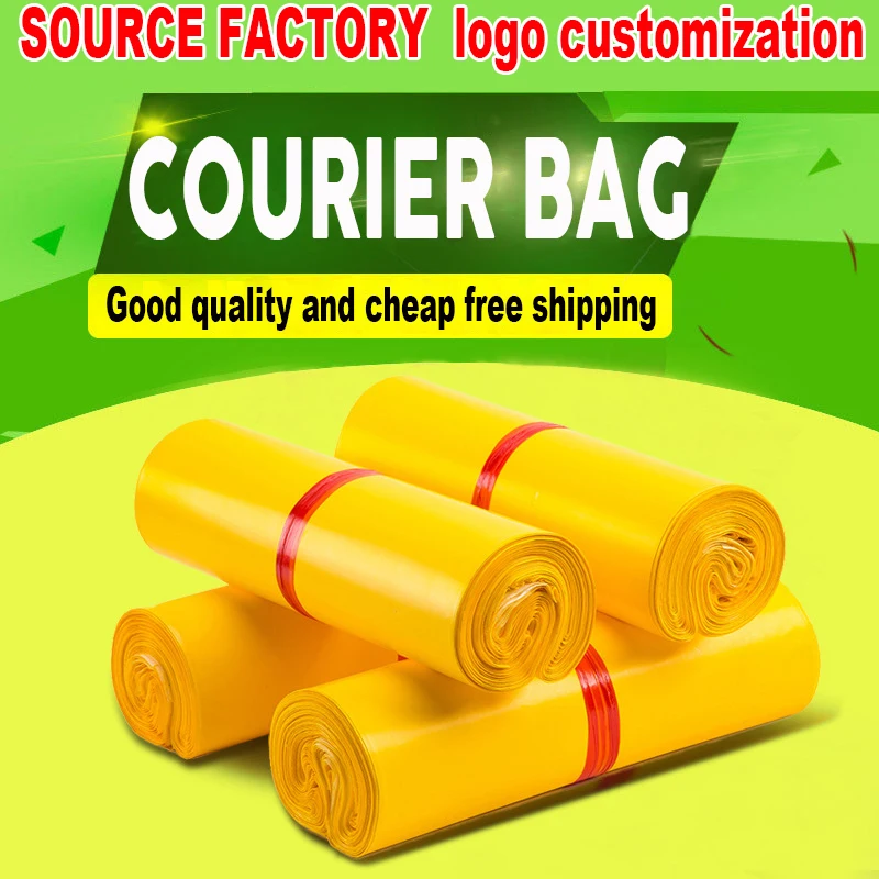 Courier bag 2842 yellow courier custom thickened logistics packaging bag custom 50pcs