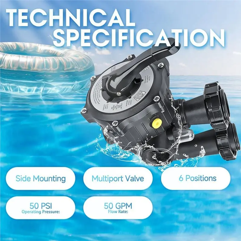 For Hayward S200 S240 Series Compatible SPX0710X32 Multiport Valve Replacement For Pool And Spa Sand Filters