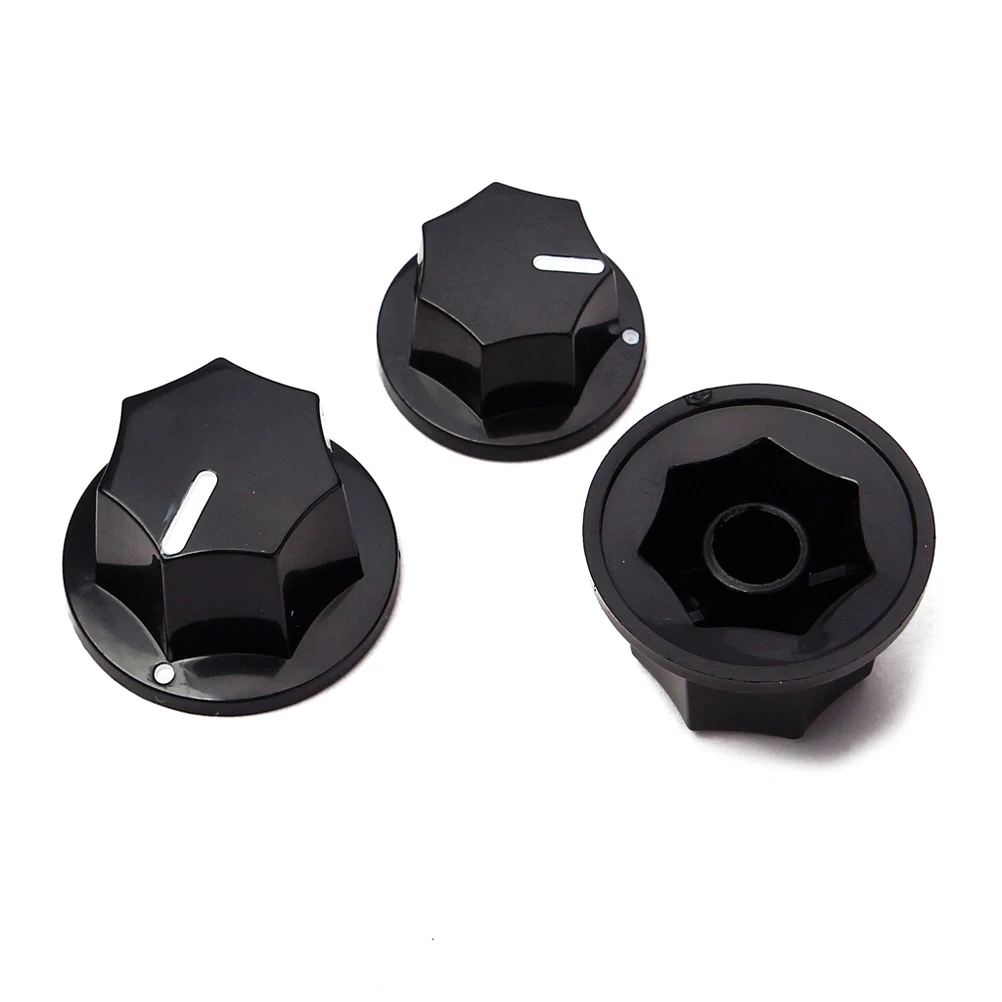 

3 Pcs Black Knob Knurled Volume Tone Control for Jazz Guitar Accessories Tuning