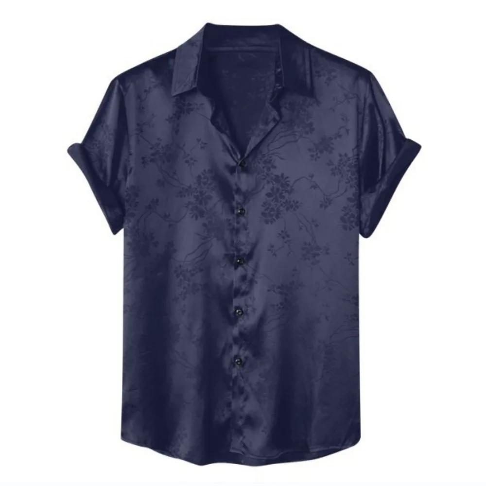 Heren Shirt Met Korte Mouwen Modieuze Minimalistische Jacquard T-Shirt Mannelijke Tops