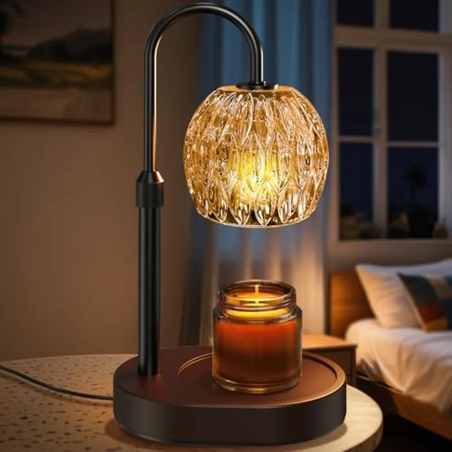 

Candle Warmer Lamp with Timer Dimmer, Adjustable Height Wax Melting Lamp for Jar Candles, Aesthetic Vintage Home Decor for New