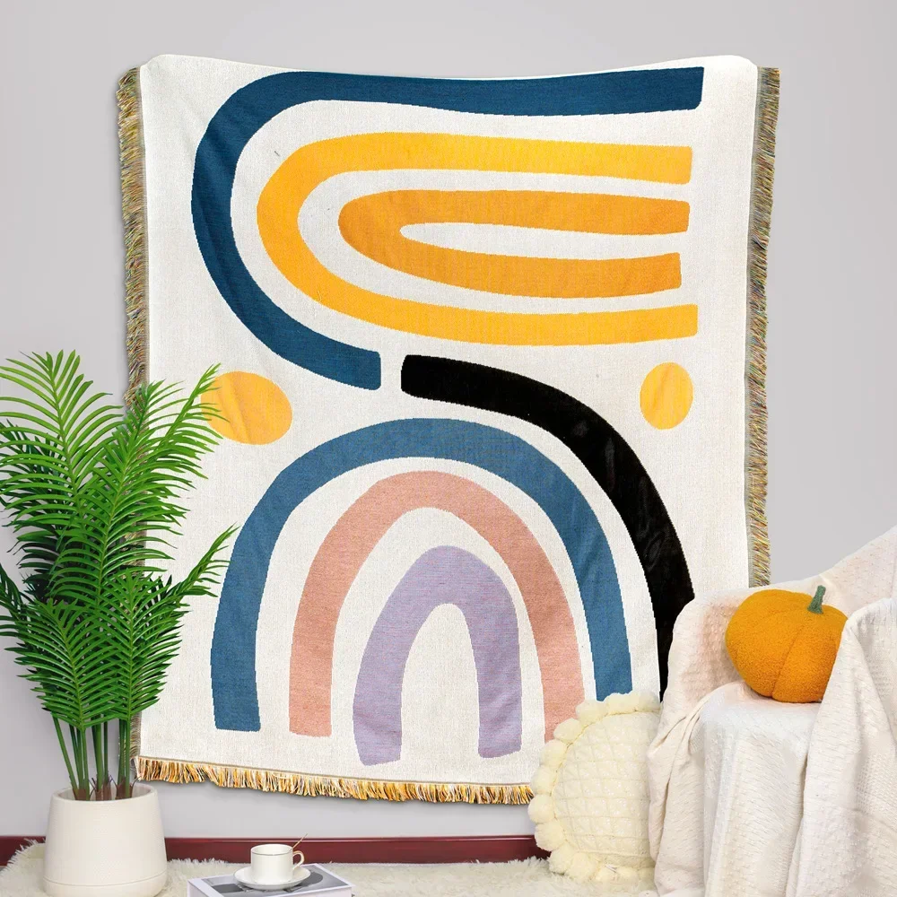 New Years Gift Tapestry Throw Picnic Blanket Xmas Decor Sofa Cover Garden Knitted Blankets for Beds Christmas Tree Table Cloth