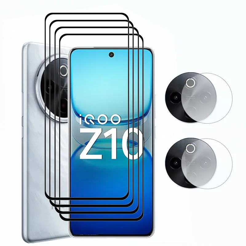 

Upgrade Full Cover Glass For VIVO IQOO Z10 Tempered glass Screen protector Shockproof IQOO Z10 Soft fiber Lens film