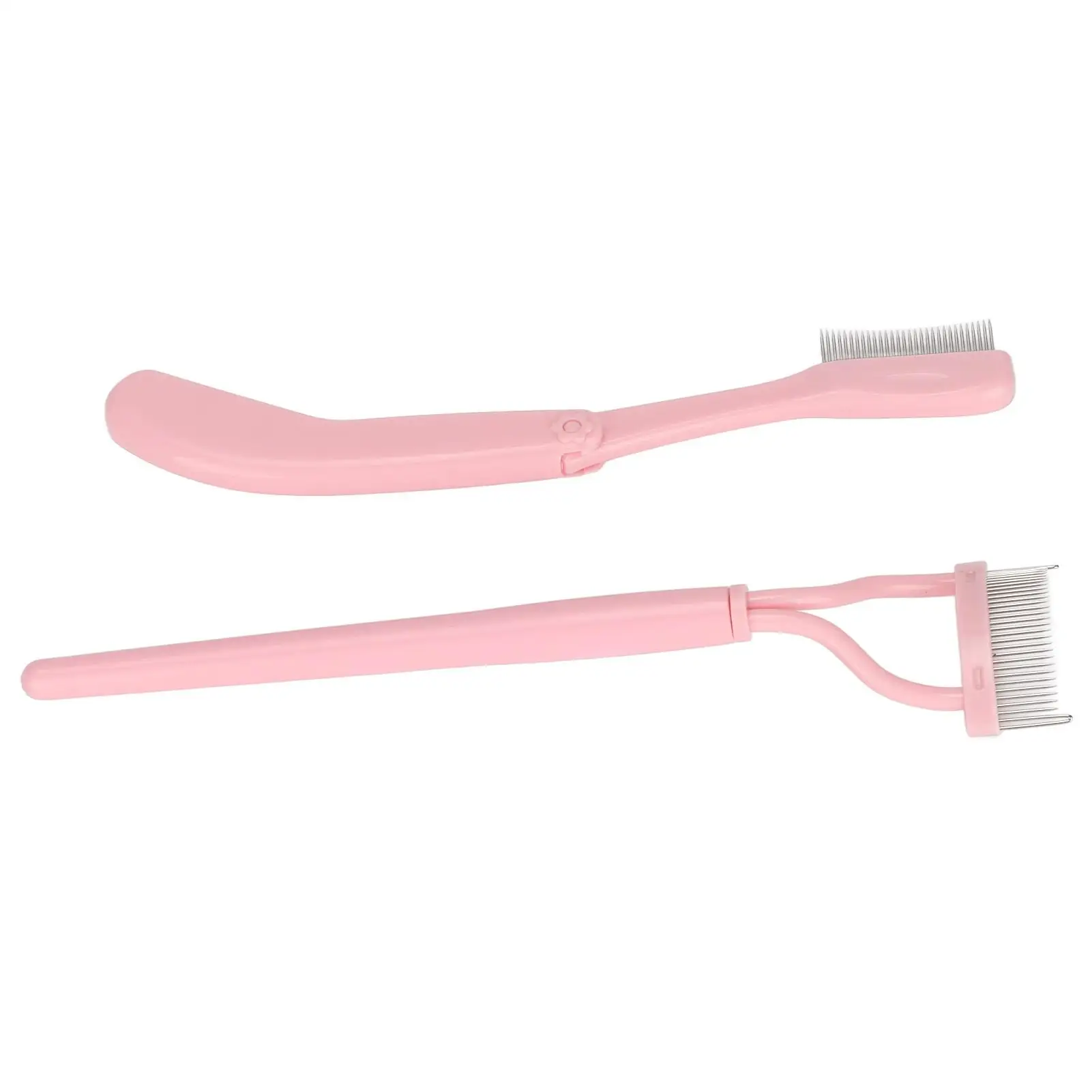 2Pcs Eyelash Separator & Grooming Brush Set - Plastic Handle Eyebrow Comb & Lash Tool for Flawless for makeup