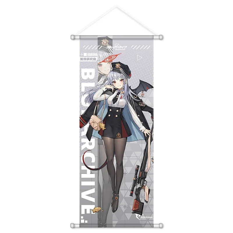 VIKAMA Cute School Girl Yellow Bag Wall Scroll, 6 Designs, Wall Decor for Bedroom Living Room Dorm