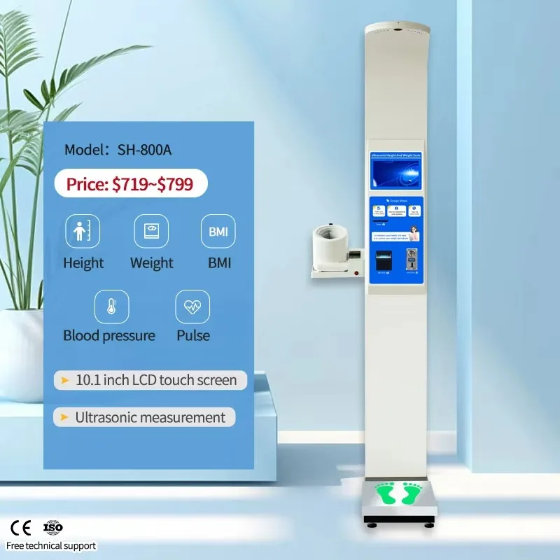 Digital Height Weight BMI Scale for Pharmacy Nayax Card Blood Pressure Machine