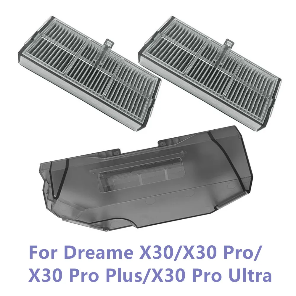 ل Dreame X30/X30 Pro/X30 Pro Plus/X30 Pro Ultra صندوق الغبار مرشحات Hepa أجزاء المكنسة الكهربائية