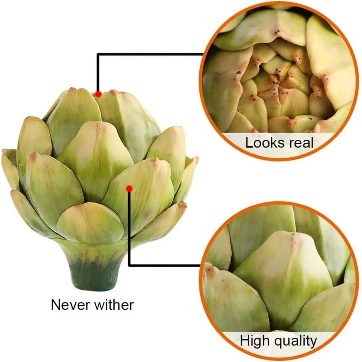【HOT A88T】 2Pcs Green Faux Artichokes for Decoration Bowl,Fake Vegetables and Fruits, Wedding Farmhouse Dining Table Small