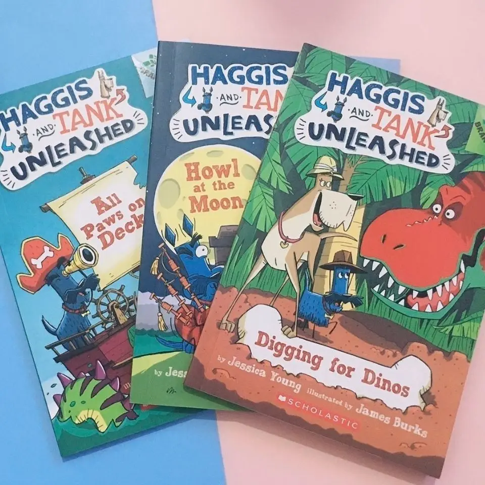 

3 Pcs/Set Haggis and Tank Unleashed English Humorous Comic Book for Children Livre Libro