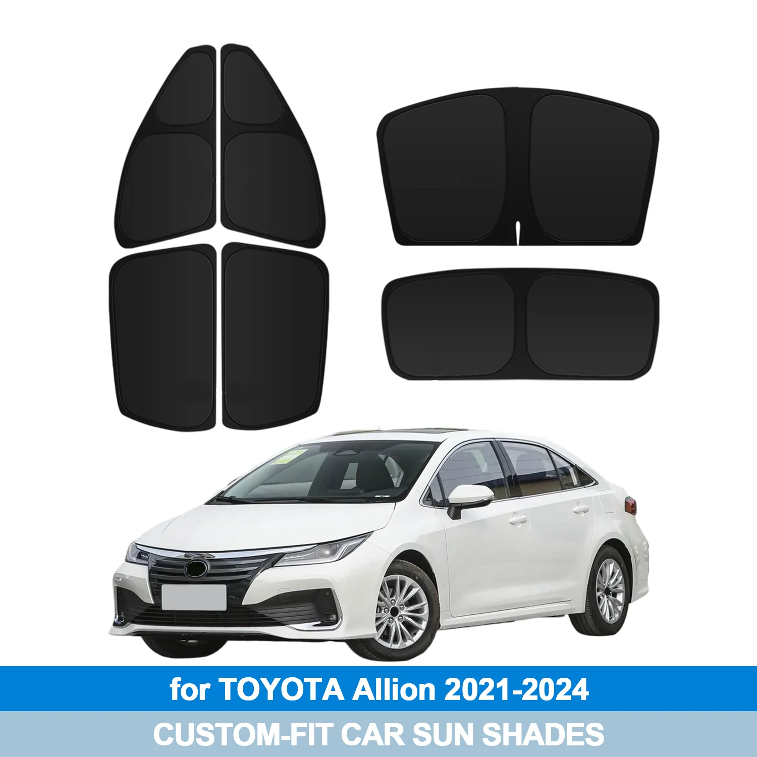 

For TOYOTA Allion 2021-2024 Windshield Sun Shade Side Window Shades Cover Sun Visor Shield Privacy Protection