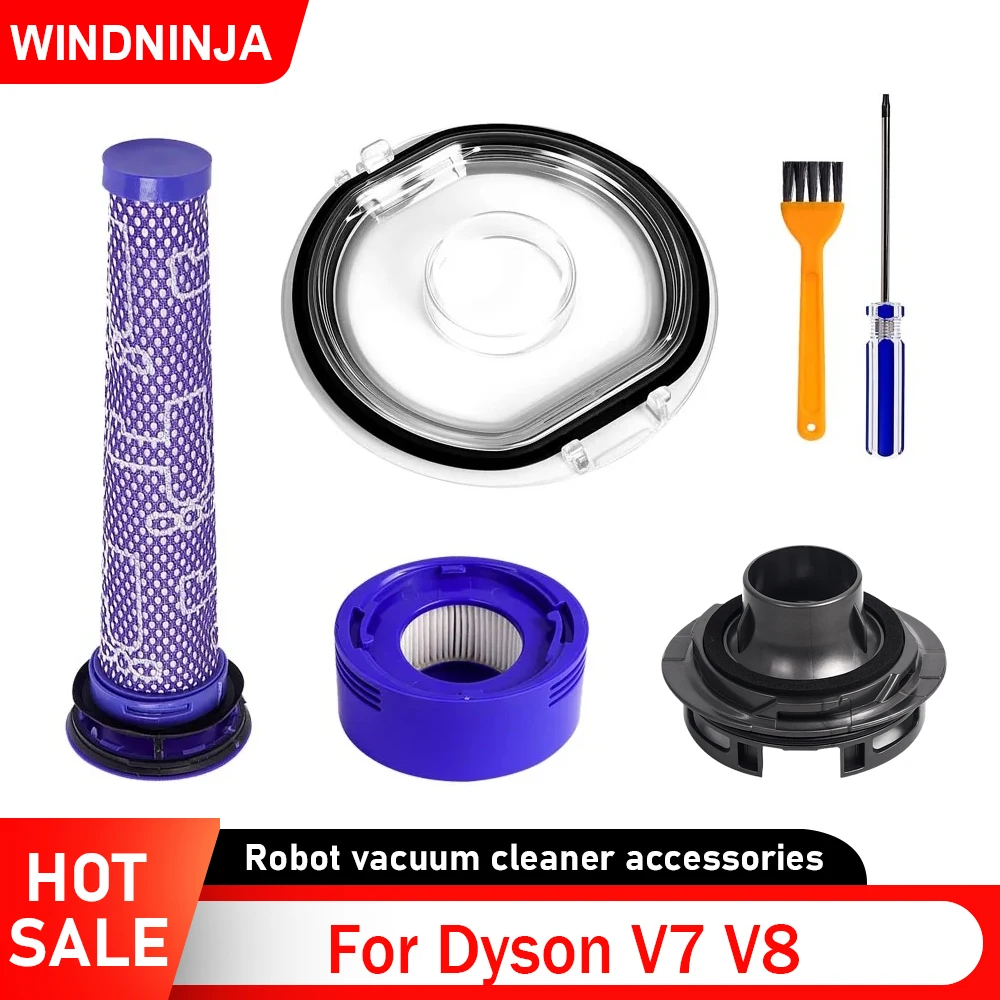 Für Dyson V7 V8 Vakuum Zubehör Post Filter Motor Zurück Abdeckung Vor Filter Staub Behälter Deckel Dicht Ring Filter Ersatzteile