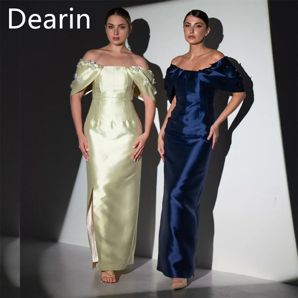 

Customized Prom Gown Dearin Off-the-shoulder Column Ankle Length SkirtsVertically Bespoke Occasion Dresses Saudi Arabia Formal E