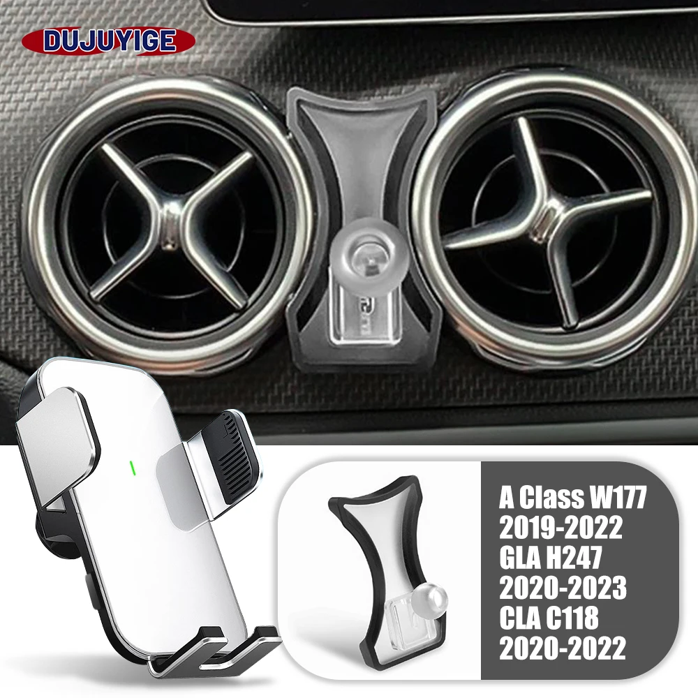 

Car Mobile Phone Holder Special Solar Magnetic Wireless Charging For Benz A Class W177 2019-2022 GLA CLA H247 C118 2020-2023