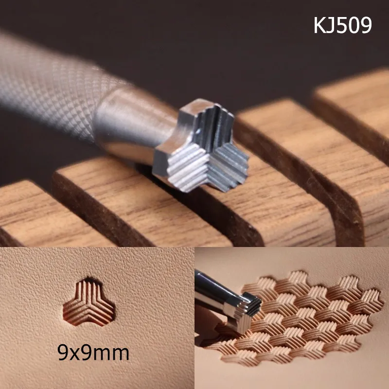 

KJ509 Инструмент для штамповки кожи бронетка - 9x9 мм, дырокол из стали 304 для кожи растительного дубления