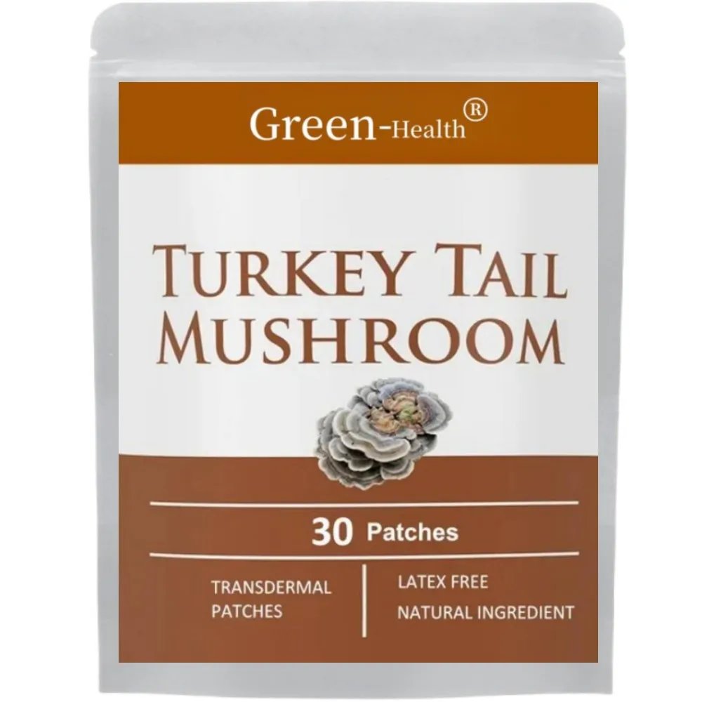 30 Patches Turkey Tail Mushroom Transdermal Patches Promotes Balanced Immune And Digestive System