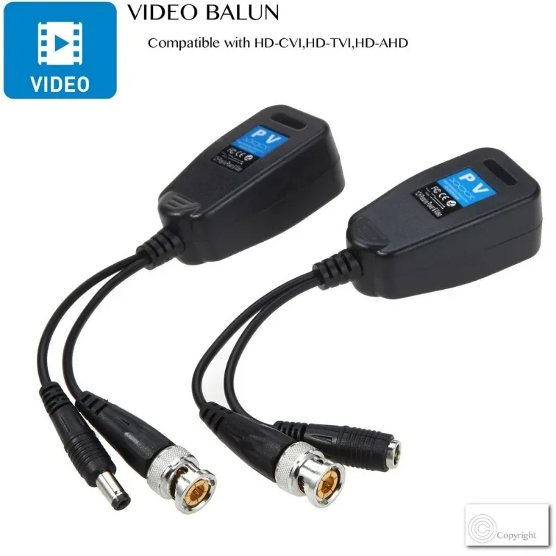 ANPWOO 1CH pasywny Balun RJ45 CCTV Balun wideo Balun zasilanie nadawczo-odbiorczy dla HDCVI HDTVI kamera z wysoką rozdzielczością analogowy AHD