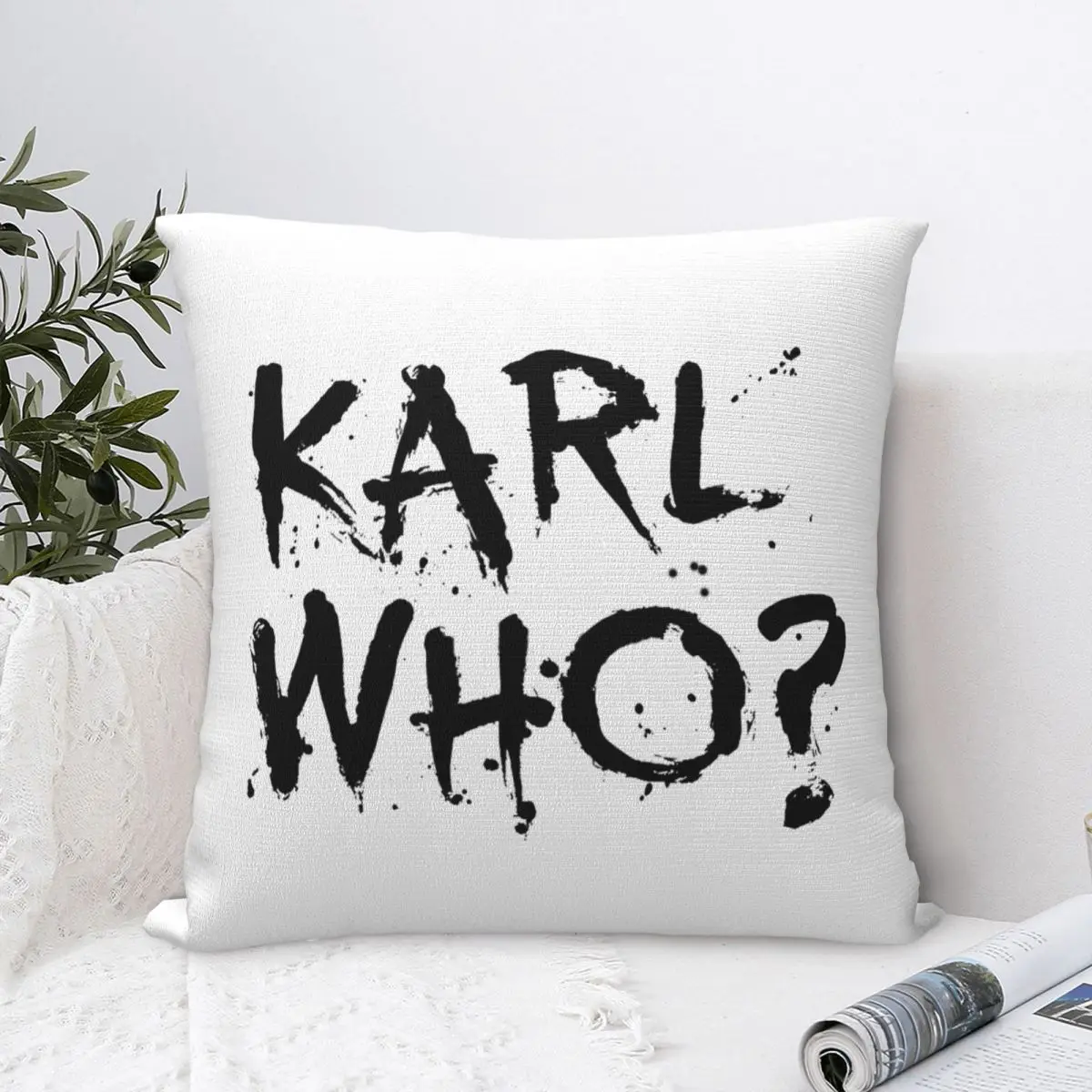 Funny Karl Who Pillow Cases Slogan Cushion Covers Novelty Zippered Decor Pillowcover for Home 18