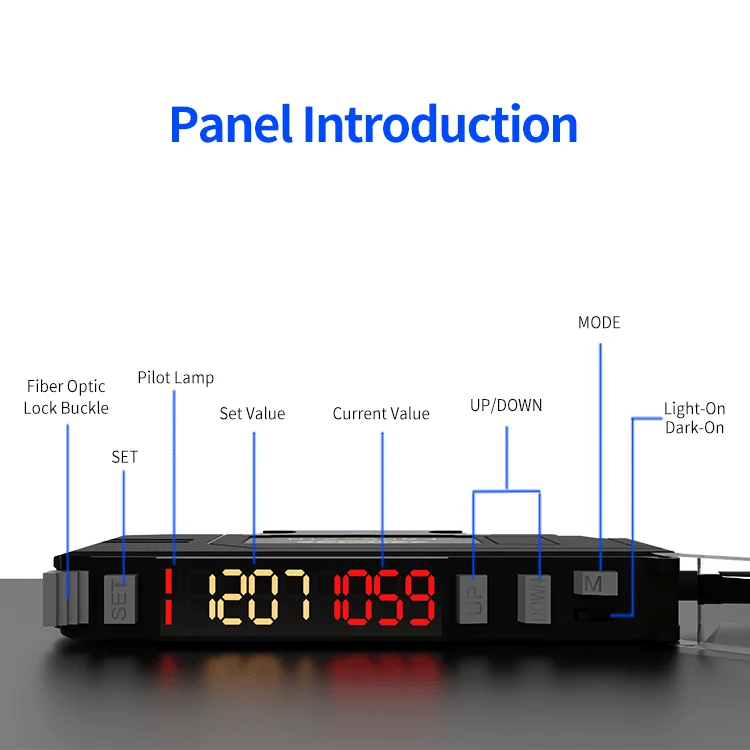 FWGS-21P Detection Distance 5-50mm Photoelectric Switch RGB Digital Mark Color Sensor