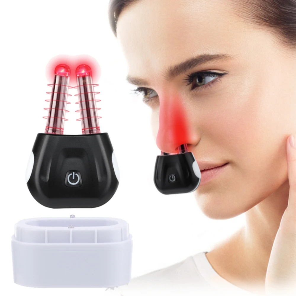 

Smart Nasal Phototherapy Device Dual UV Sanitizing Base Red Light Infrared Therapy for Chronic Rhinitis/Itchy/Runny Nose Care
