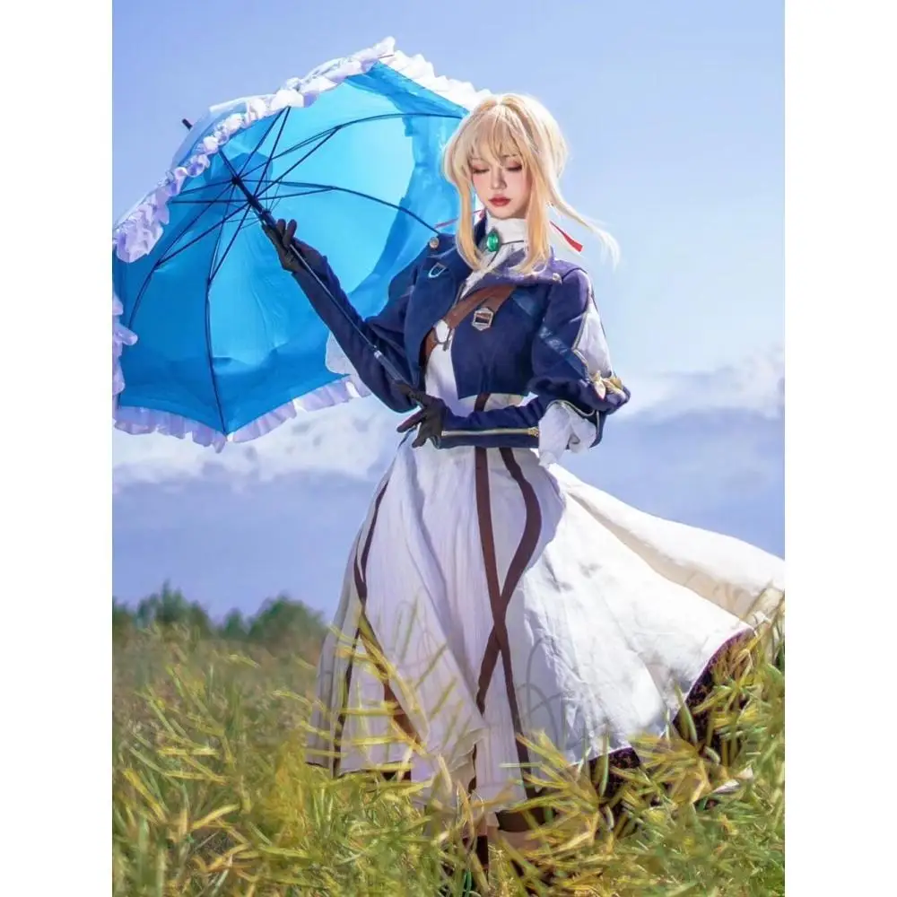 

Anime Violet Evergarden Cosplay Costume for Women Halloween Comic Con Role Play Dress In Stock