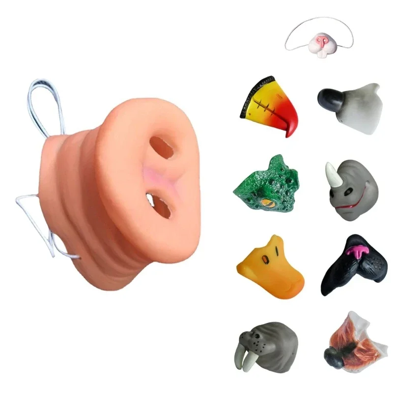 

9 Styles Halloween Simulation Pig Nose Elastic Band Animal Costume Accessories Stage Peformance Cosplay Props