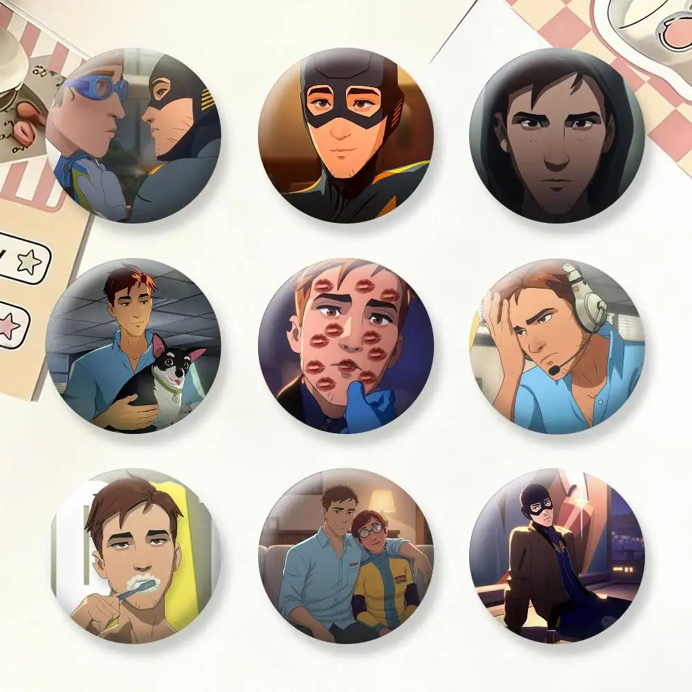 

D-Dispatchs-S R-Robert Robertson Button Pins Backpack Clothing Decor Brooch Badge Jewelry Gifts for Kids