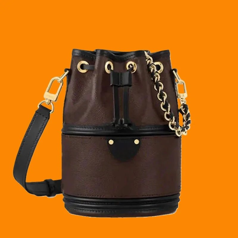 

Genuine leather bucket bag, Classic Women's Bucket Bag, High Quality Women's Bucket Shoulder Bag YB