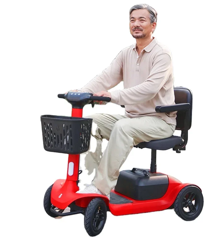 2024 China Factory Electric Mobility Scooter 4-Wheeled Walker Rollator for Adults Elderly and Handicapped