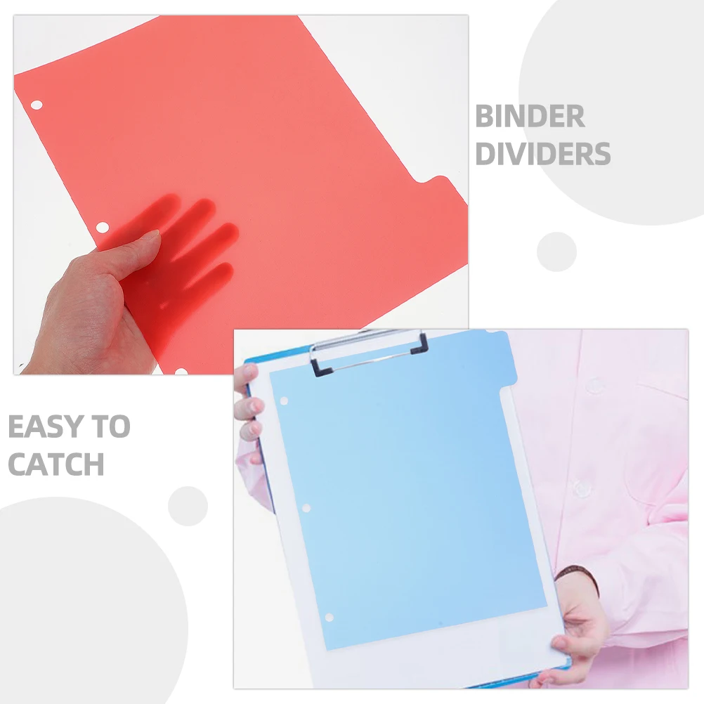 

10Pcs Colored Binder Dividers PP Tabs for Notebook Planner Loose Leaf Notepad Page Markers Binder Dividers
