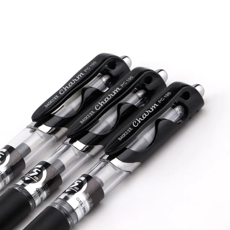 BAOKE PC195 0.5mm Retractable Gel Pen 12pcs