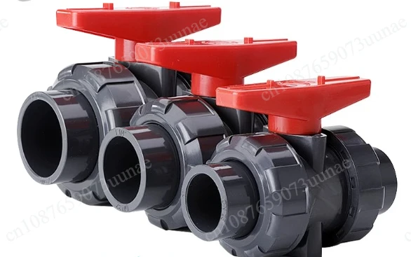 DN50 DN65 DN80 UPVC True Union Ball Valve OD63/75/90mm Socket Plastic Valve Corrosion Resistant Water Pipeline Fitting